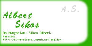 albert sikos business card